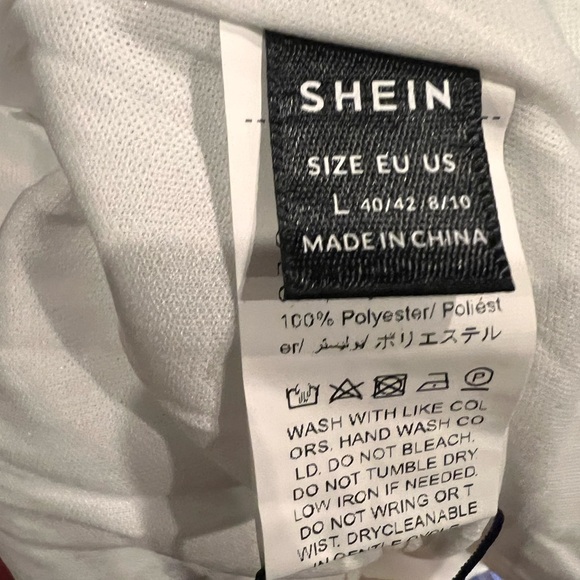 SHEIN Bae New, White/ Sequins, Fringe Dress - Picture 8 of 8